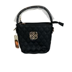 Daisy Fuentes Mini Black Bucket Bag Purse